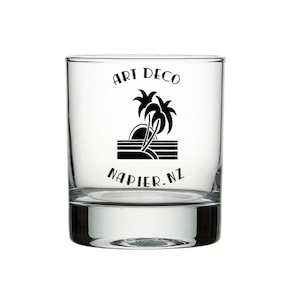 Art Deco Spirit Glass: Palm Trees (300ml) – Giftware & Engravers