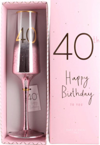 40th Birthday Champagne Flute – Giftware & Engravers