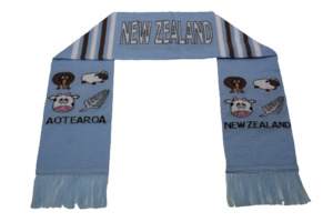 Kiwiana Scarf: Baby Blue – Giftware & Engravers