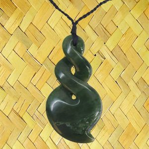 NZ Greenstone / Pounamu Double Twist (Large) – Giftware & Engravers