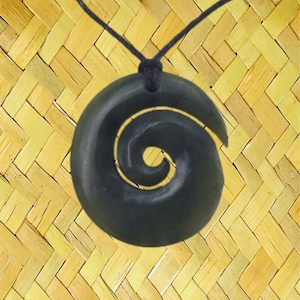 NZ Greenstone / Pounamu Koru Necklace (Matte Finish) – Giftware & Engravers