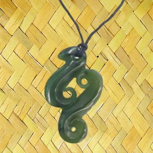 NZ Greenstone / Pounamu Koru Waves Necklace – Giftware & Engravers