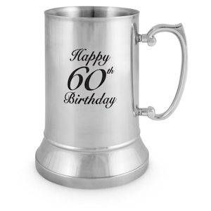 Stainless Steel Tankard 60th Birthday (18oz) – Giftware & Engravers