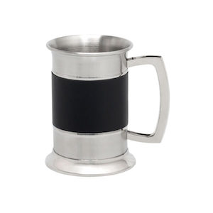 Tankard Black Band (Stainless Steel) – Giftware & Engravers