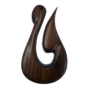 Carved NZ Pine Hook – Plain (Hanging) – Giftware & Engravers