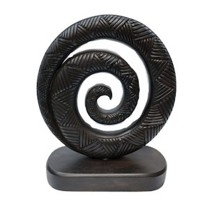 Carved NZ Pine Koru on Base (Large) Island Patterns – Giftware & Engravers