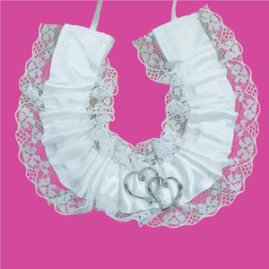 Wedding Horseshoe: White Satin with Double Hearts – Giftware & Engravers