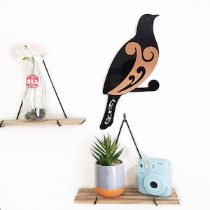 2Tone Metal Wall Art: Moko Kereru – Giftware & Engravers