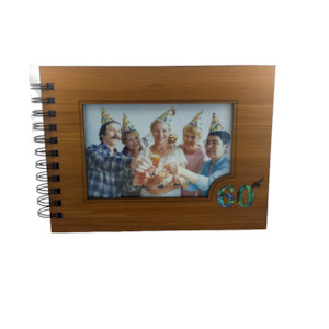 Wooden 60th Guestbook Photo Frame (NZ Made) – Giftware & Engravers