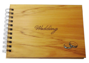 Wooden Wedding Guestbook (NZ Made) – Giftware & Engravers