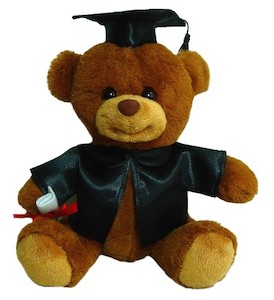 Graduation Teddy Bear – Dark Brown (Small) – Giftware & Engravers