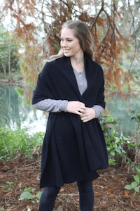 Possum & Merino Chevron Wrap: Black – Giftware & Engravers