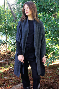 Possum & Merino Chevron Wrap: Charcoal – Giftware & Engravers