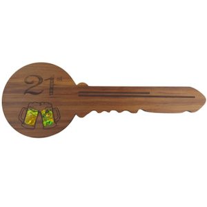 Gift: 21st Beer Mugs Birthday Key (Rimu Veneer) – Giftware & Engravers