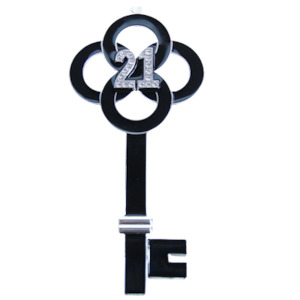 21st Birthday Key (Black Enamel) – Giftware & Engravers