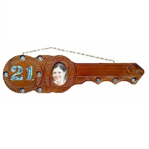 Carved Wooden 21st Key ( 415) – Giftware & Engravers