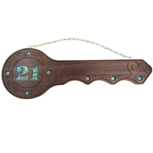 Carved Wooden 21st Key ( 429) – Giftware & Engravers