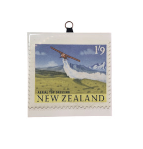 NZ Made Ceramic Tile: Stamp (Aerial Top Dressing) – Giftware & Engravers