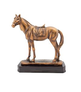 Bronze Horse on Base Resin Trophy – Giftware & Engravers