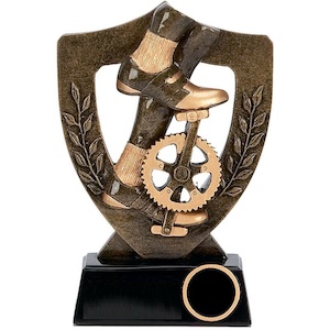 Gift: Resin Trophy: Cyclist Pedals – Giftware & Engravers