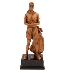 Resin Trophy: Golf Player Female – Giftware & Engravers