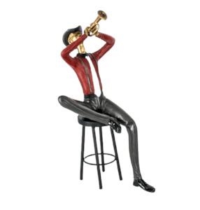 80’s Jazz Trumpet Player Sitting on Stool (Large) – Giftware & Engravers