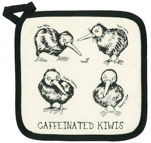 Caffeinated Kiwis Pot Holder – Giftware & Engravers