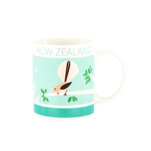 Gift: Coffee Mug: NZ Scene Fantail – Giftware & Engravers