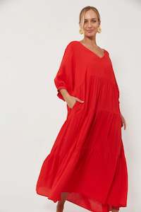 Womenswear: Isola Tiered Maxi Dress - Negroni