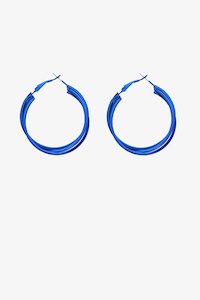 Womenswear: Hoop Earring - Cobalt