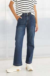 Womenswear: Cody Kick Flare Trouser - Astro Blue