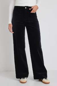 Womenswear: Zoey Wide Leg - Black Cord