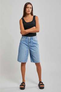 Womenswear: Low Slouch Jorts - Crystal Blue