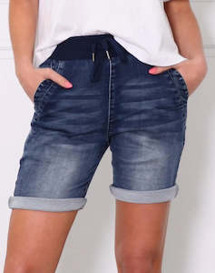 Womenswear: Riley Shorts - Dark Blue Wash