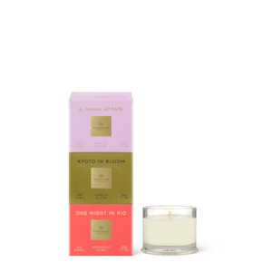 Womenswear: 3x 30g Candle Trio - Christmas - A Tahaa Affair, Kyoto in Bloom, One Night in Rio