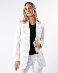 Womenswear: Bala Jacket - Black & White Stripe