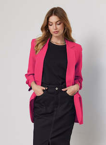 Womenswear: Bodhi Linen Blend Blazer - Candy Pink