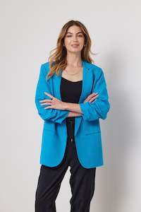 Womenswear: Bodhi Linen Blend Blazer - Turquoise