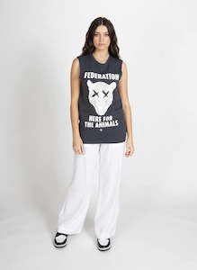 Staple Tank Animals - Off Black