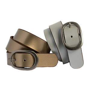 Womenswear: Tahlia leather belt silver