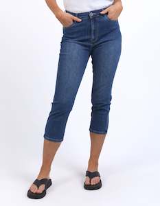 Womenswear: Mollie Capri Jean - Mid Blue Wash