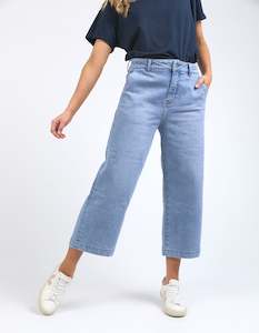 Womenswear: Sidney Cropped Wide Leg Jean - Light Blue Wash