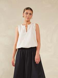 Womenswear: Adelfia Tie Top - Cannoli