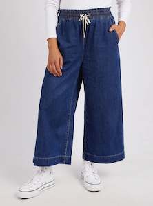 Greta Wide Leg Pant - Mid Blue Wash