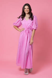 Womenswear: Dolly Midi Dress - Pink - Preorder