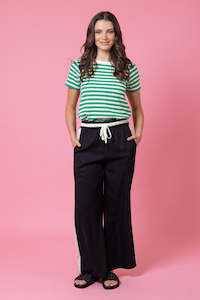 Womenswear: Nova Pant - Black/Cream