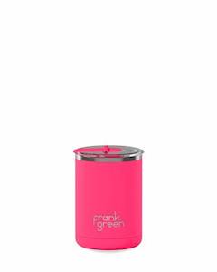 Womenswear: Ceramic Coffee Cup with Hinged Lid - Neon Pink