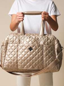 Quilted Overnight Bag - Champagne