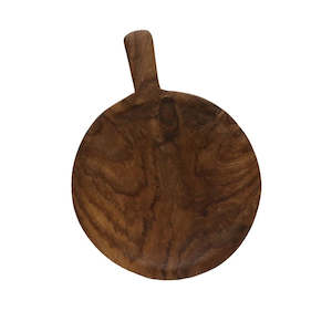 Teak Round Platter 33x25cm