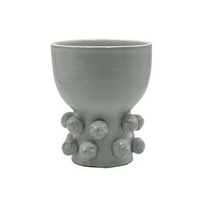 Terracotta Ball Planter - White